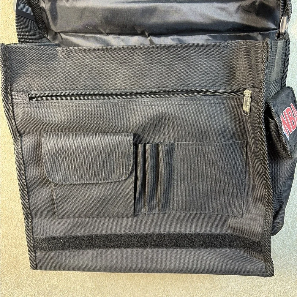 NBA Messenger Bag Large Black Japan Games Tokyo 1999 Vintage Laptop Case READ